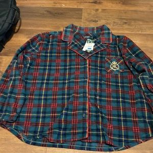 NWT Ralph Lauren Fleece PJ top size XL